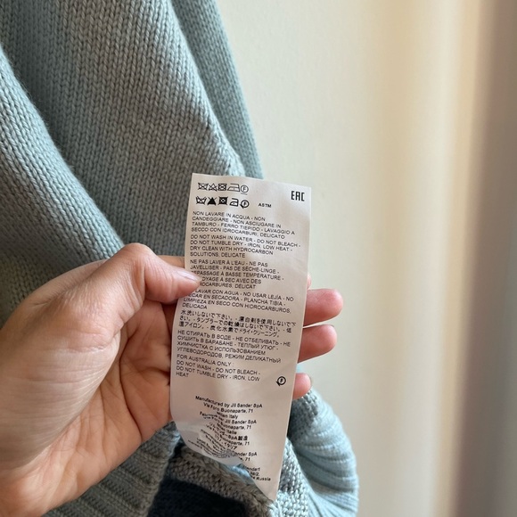 Jil Sander roll-neck loose-fit jumper CASHMERE Sweater Size 40 - Picture 12 of 14